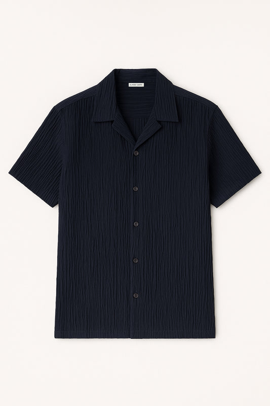 TEXTURED RESORT COLLAR SHIRT