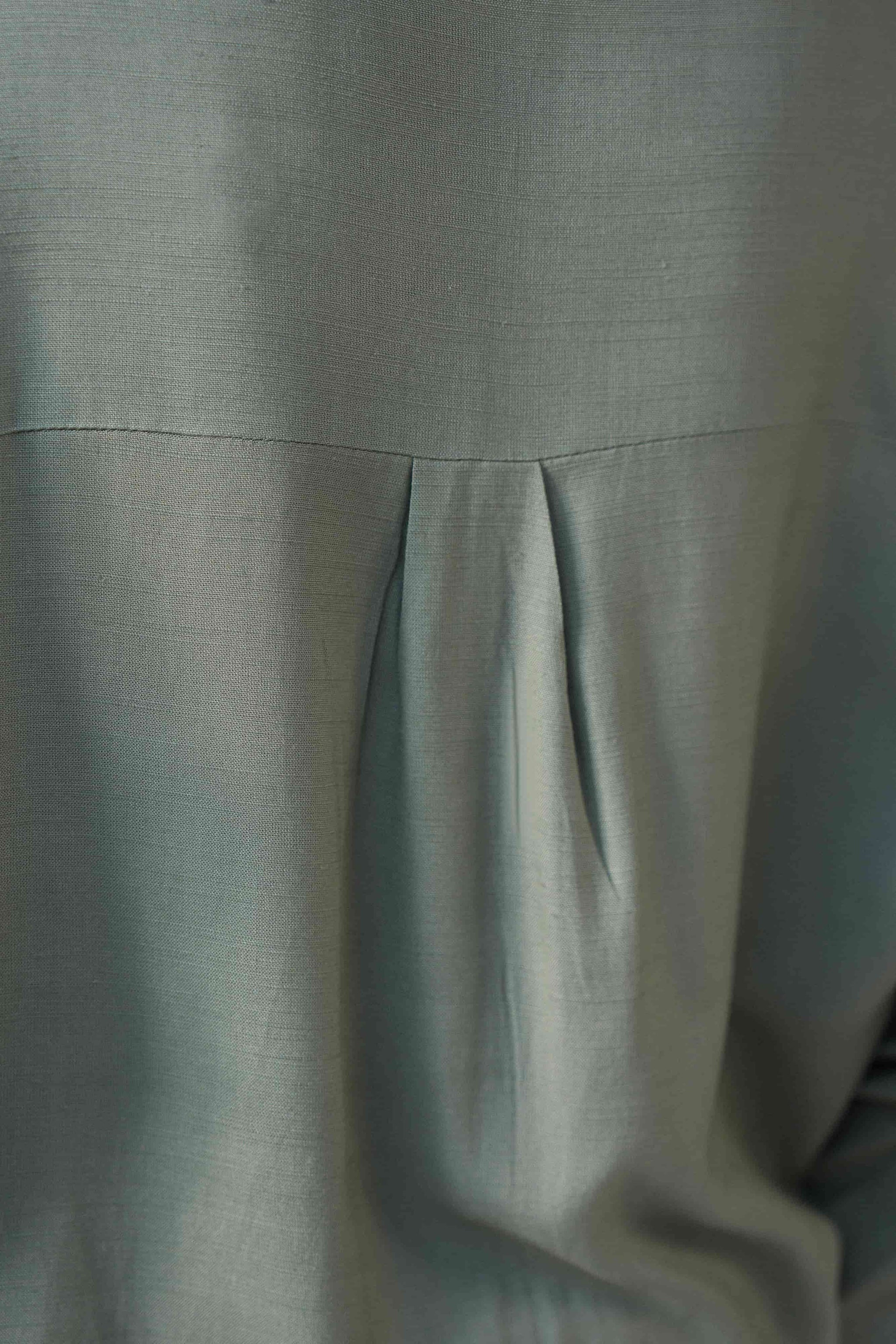 LINEN BLEND BUTTON DOWN