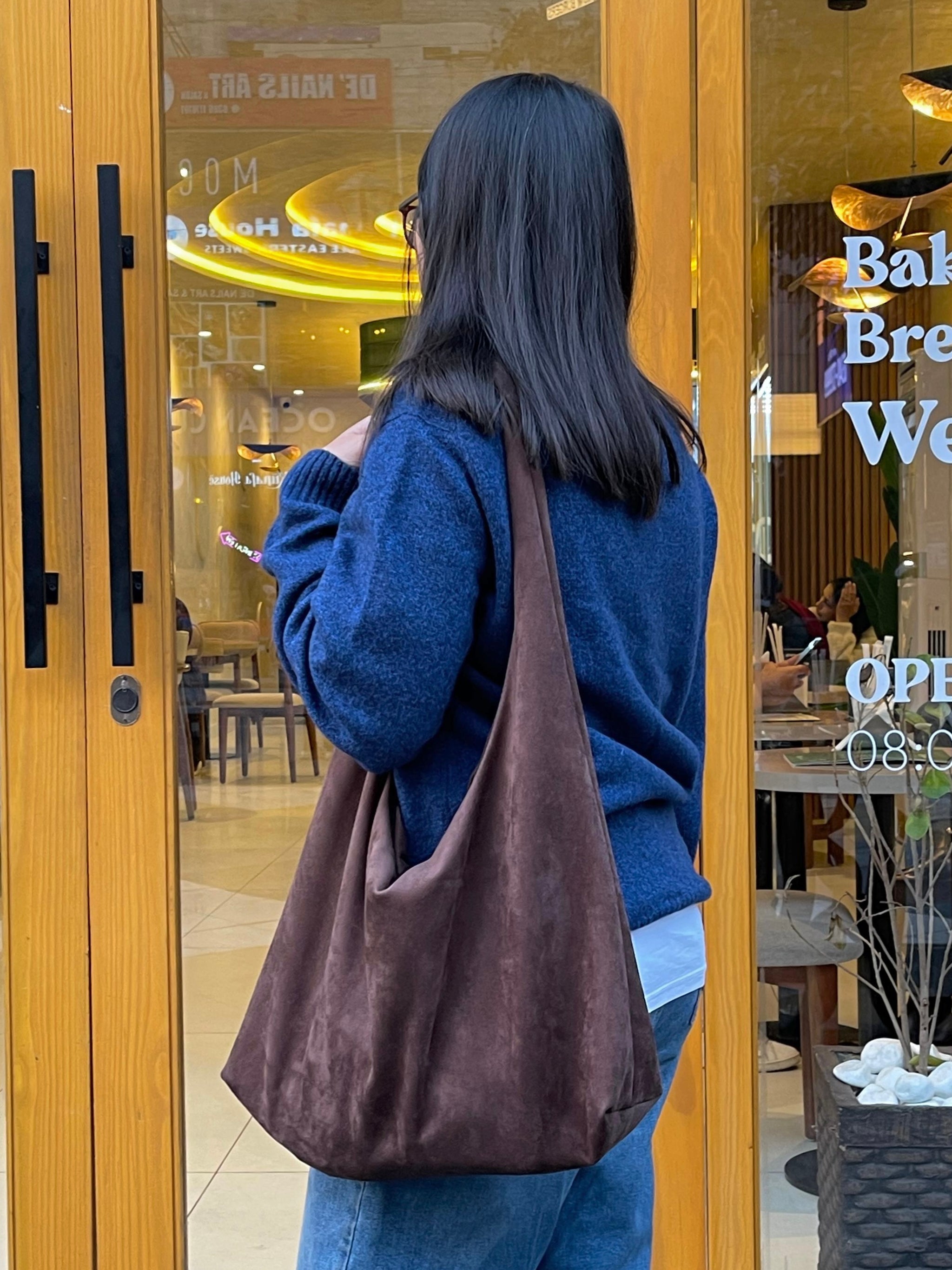 SUEDE TOTE BAG