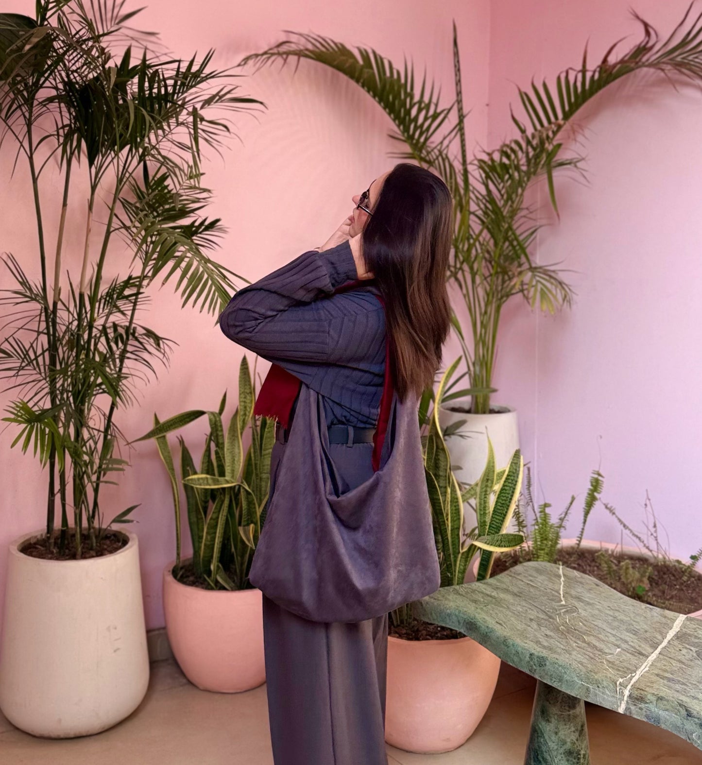 SUEDE TOTE BAG