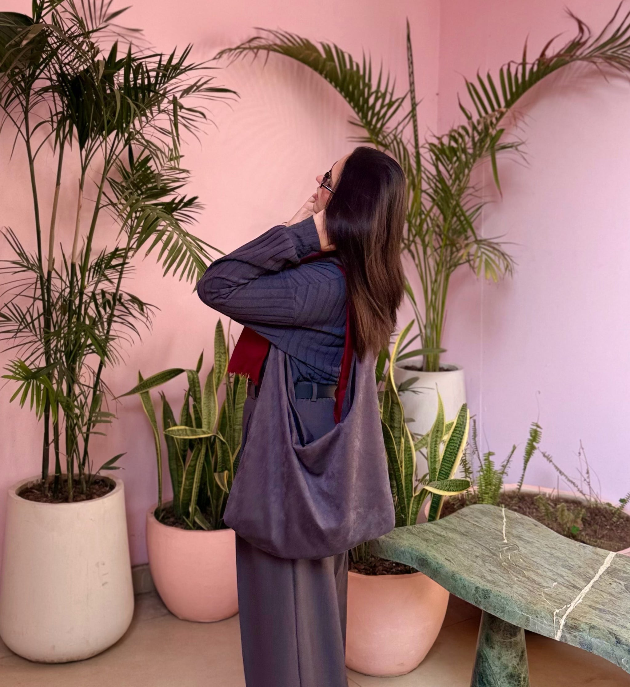 SUEDE TOTE BAG