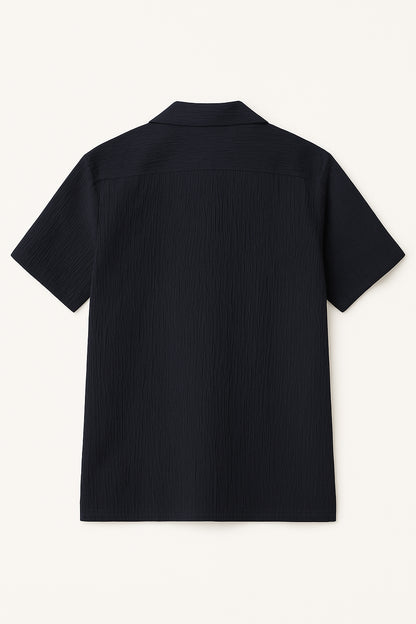 TEXTURED RESORT COLLAR SHIRT