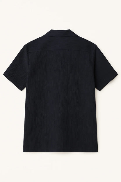 TEXTURED RESORT COLLAR SHIRT