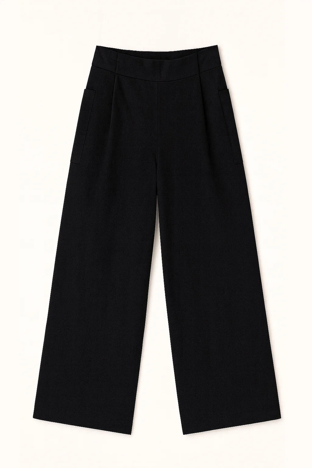 RIBBED PLEATED TROUSERS